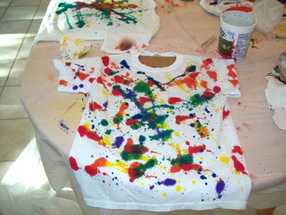 Spray On Painted T-Shirt